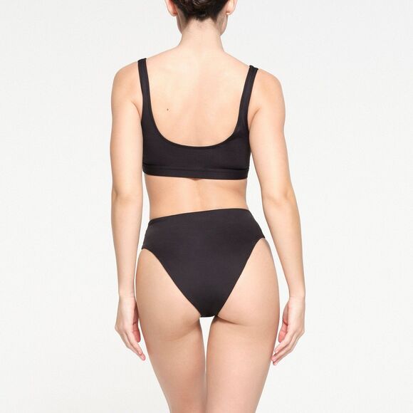 Skims Swim Mid Waist Bottom Onyx Small - Picture 3 of 9